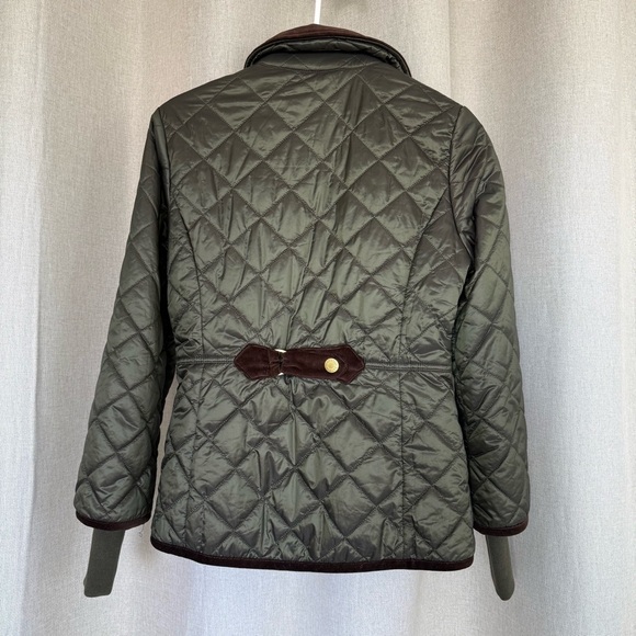Barbour Icons Liddesdale Quilted Green Long Sleeve Jacket S (4) - Picture 4 of 14